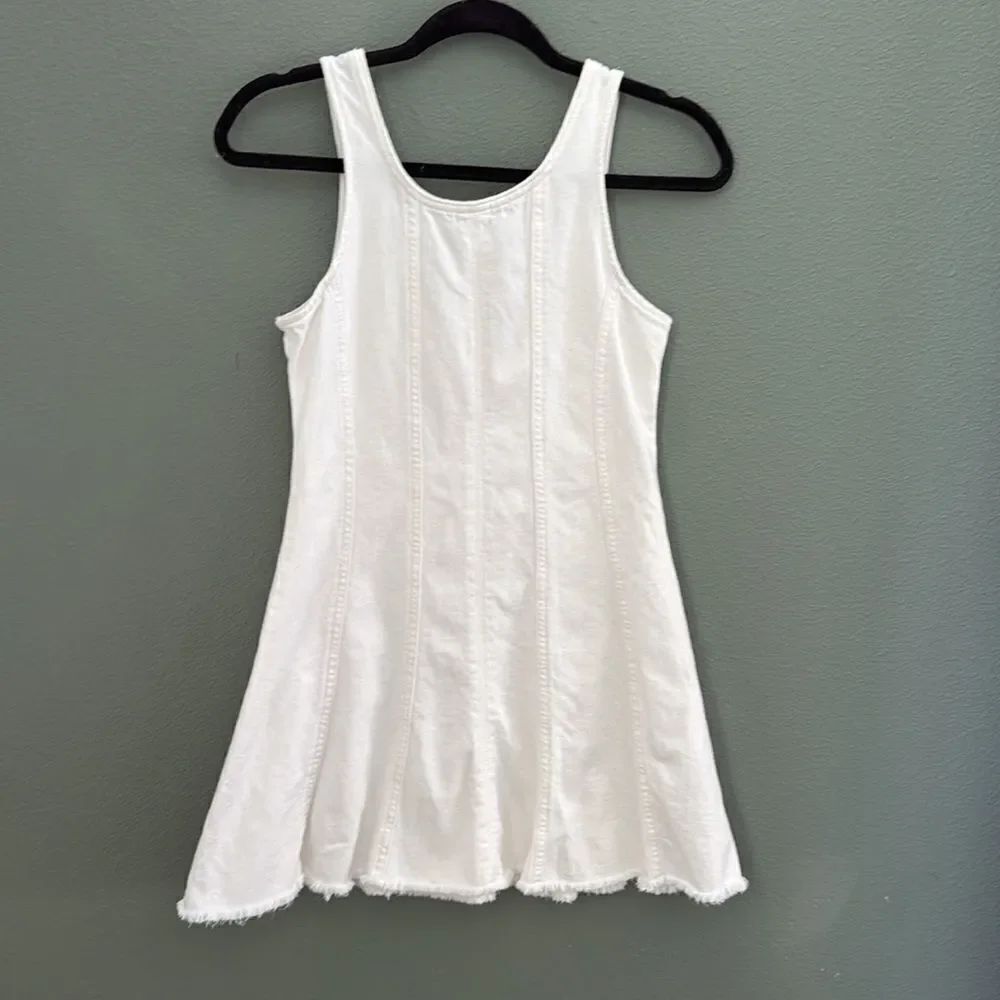 Zara girls white cotton denim dress Sz 13/14